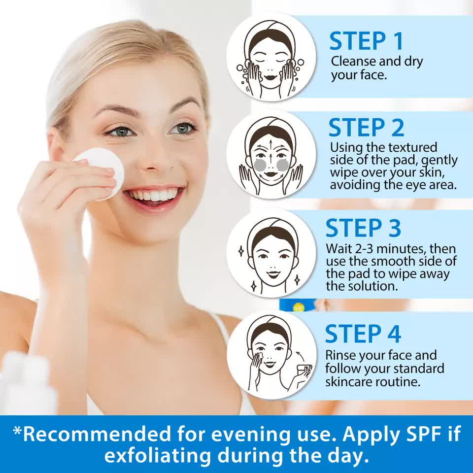 ALIVER Glycolic acid pads with vitamins B3,B5 & C,E 40 PADS V932-ALIVER-G-PAD