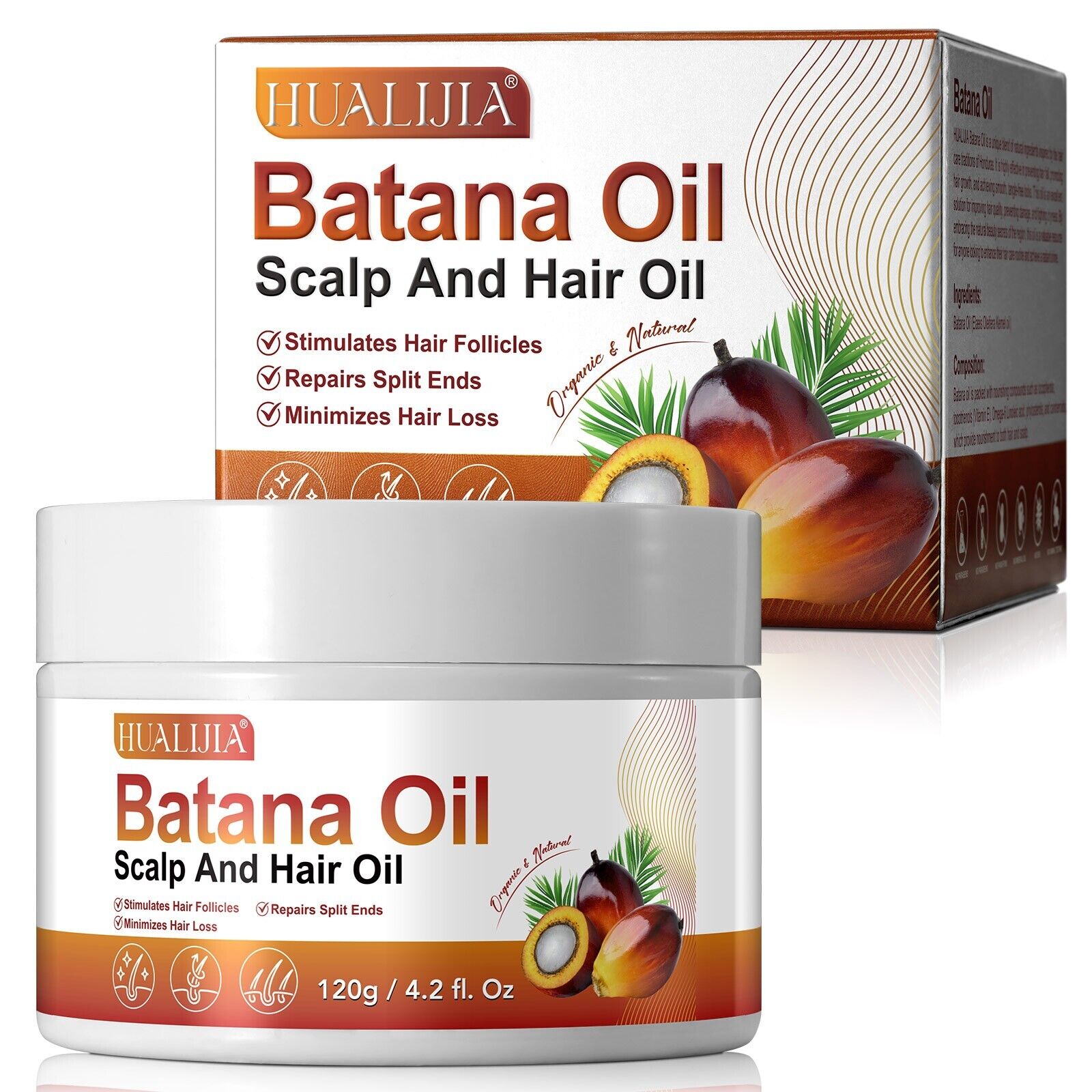 hualijia batana oil 120g scalp and hair oil V932-BATANA-OIL