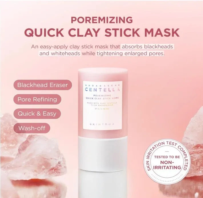 2 x SKIN1004 Madagascar Centella Poremizing Quick Clay Stick Mask 27g V932-CLAYMASK