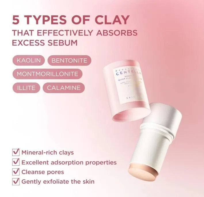 2 x SKIN1004 Madagascar Centella Poremizing Quick Clay Stick Mask 27g V932-CLAYMASK