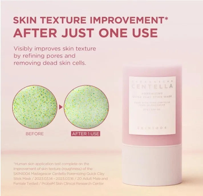 2 x SKIN1004 Madagascar Centella Poremizing Quick Clay Stick Mask 27g V932-CLAYMASK