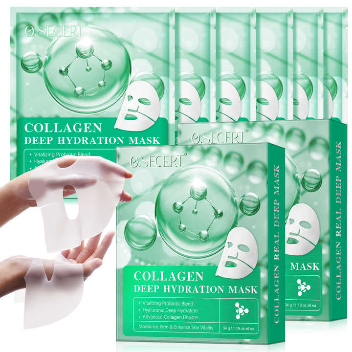 collagen Real Deep Facial Sheet Mask for Women Deep Moisturizing Overnight Sleeping V932-COLLAGENMARKS