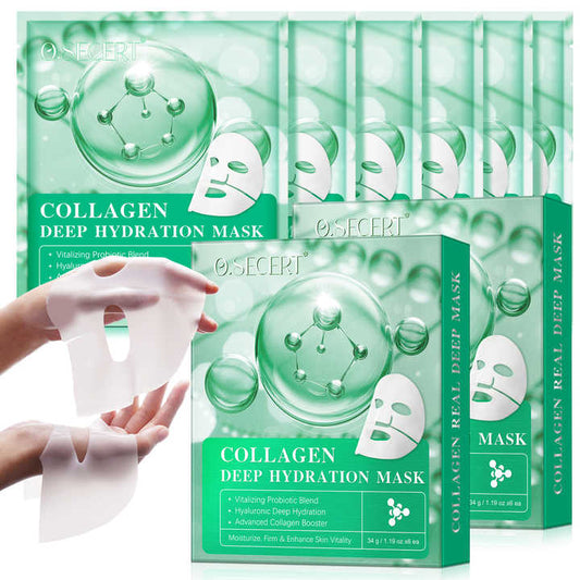 collagen Real Deep Facial Sheet Mask for Women Deep Moisturizing Overnight Sleeping V932-COLLAGENMARKS