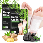 20PCS Natural Bamboo Vinegar & Ginger Powder Foot Pads | Detox, Improve Sleep & Boost Metabolism V932-DH-L2R2-EYZM