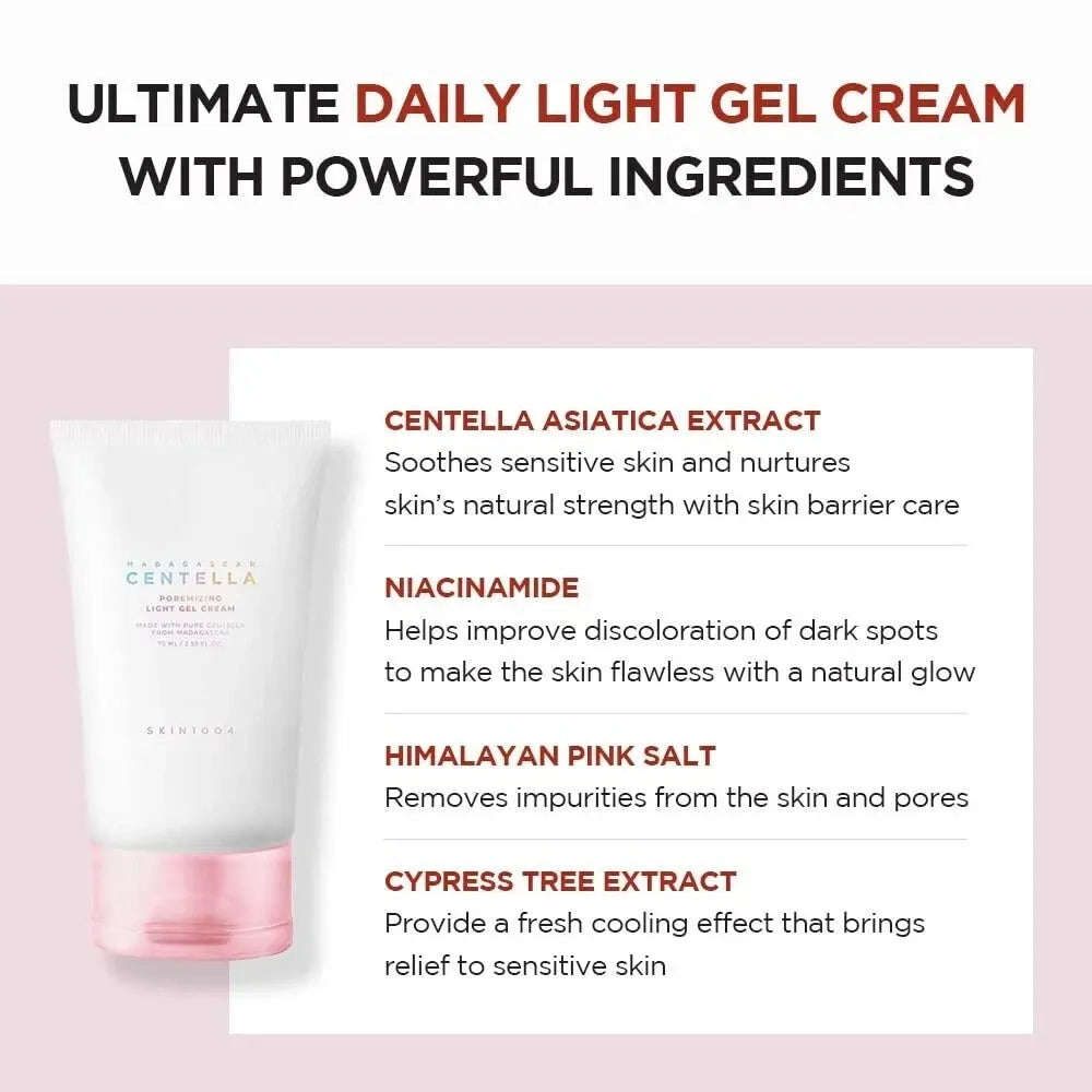 SKIN1004 Madagascar Centella Poremizing Light Gel Cream 2.53 fl.oz (75ml) V932-POREMIZING