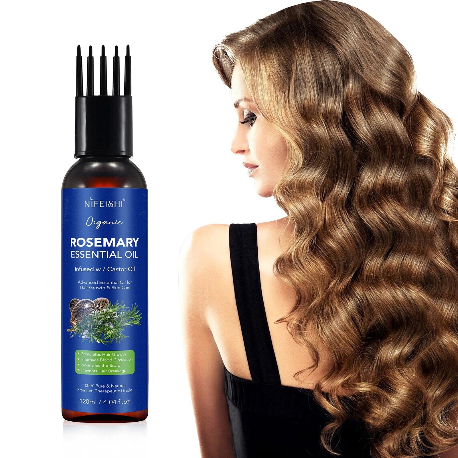 nifeishi organic rosemary essential oil 120 ml V932-ROSEMARRY-OIL