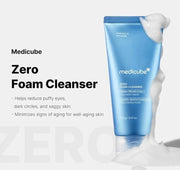 MEDICUBE Zero Foam Cleanser 120g - Deep Cleansing, Pore Care - AU Seller V932-ZEROCLEANER