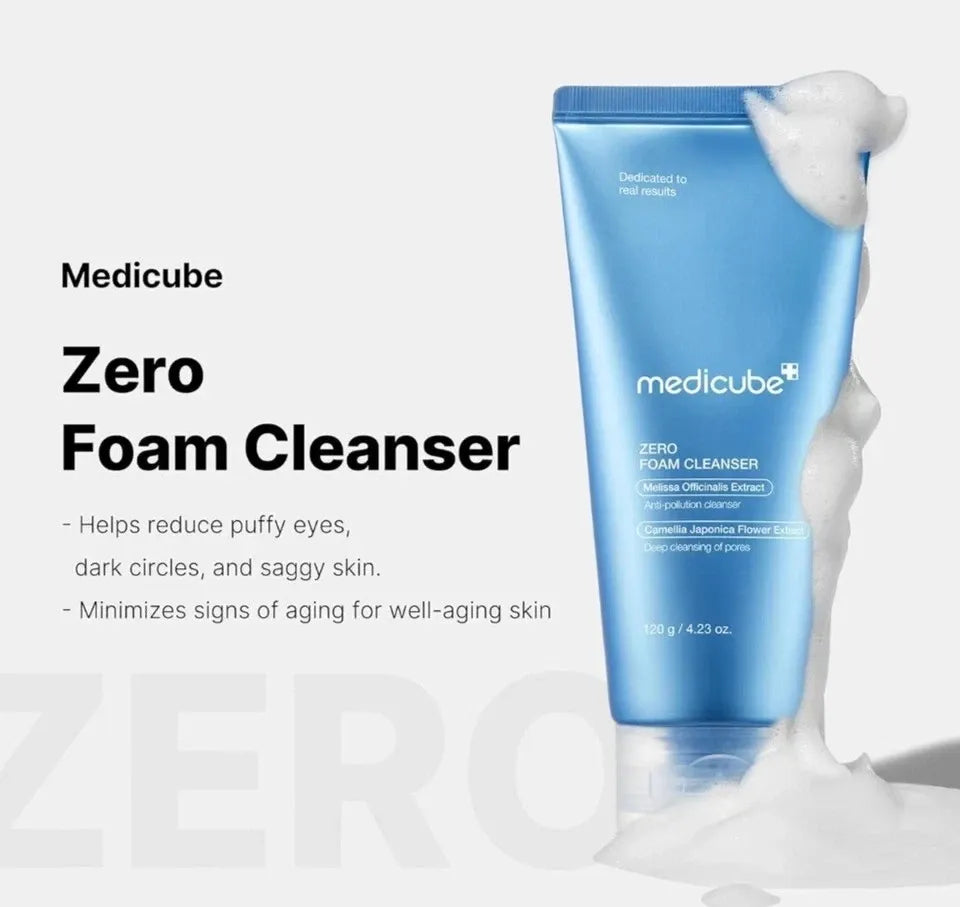 MEDICUBE Zero Foam Cleanser 120g - Deep Cleansing, Pore Care - AU Seller V932-ZEROCLEANER