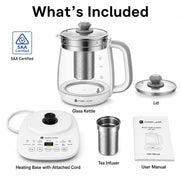 HOPER LAYER FA-K1501 Electric Glass Tea Kettle 1.5L Tea Maker SAA Certified