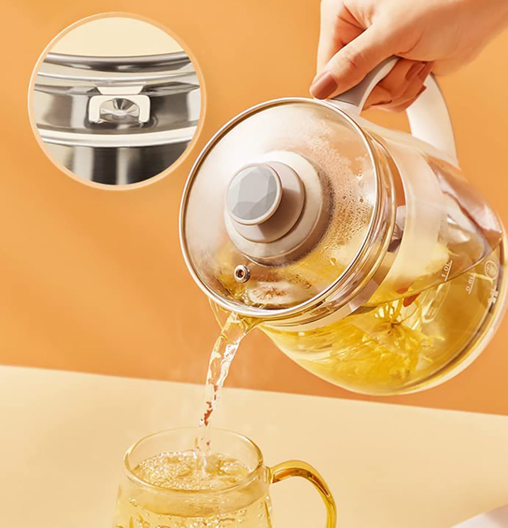 Hoper Layer Eletric Glass Kettle Water Boiler Multiple Cooking Boiling Bottle 1.5L FA-K1501 AU Model