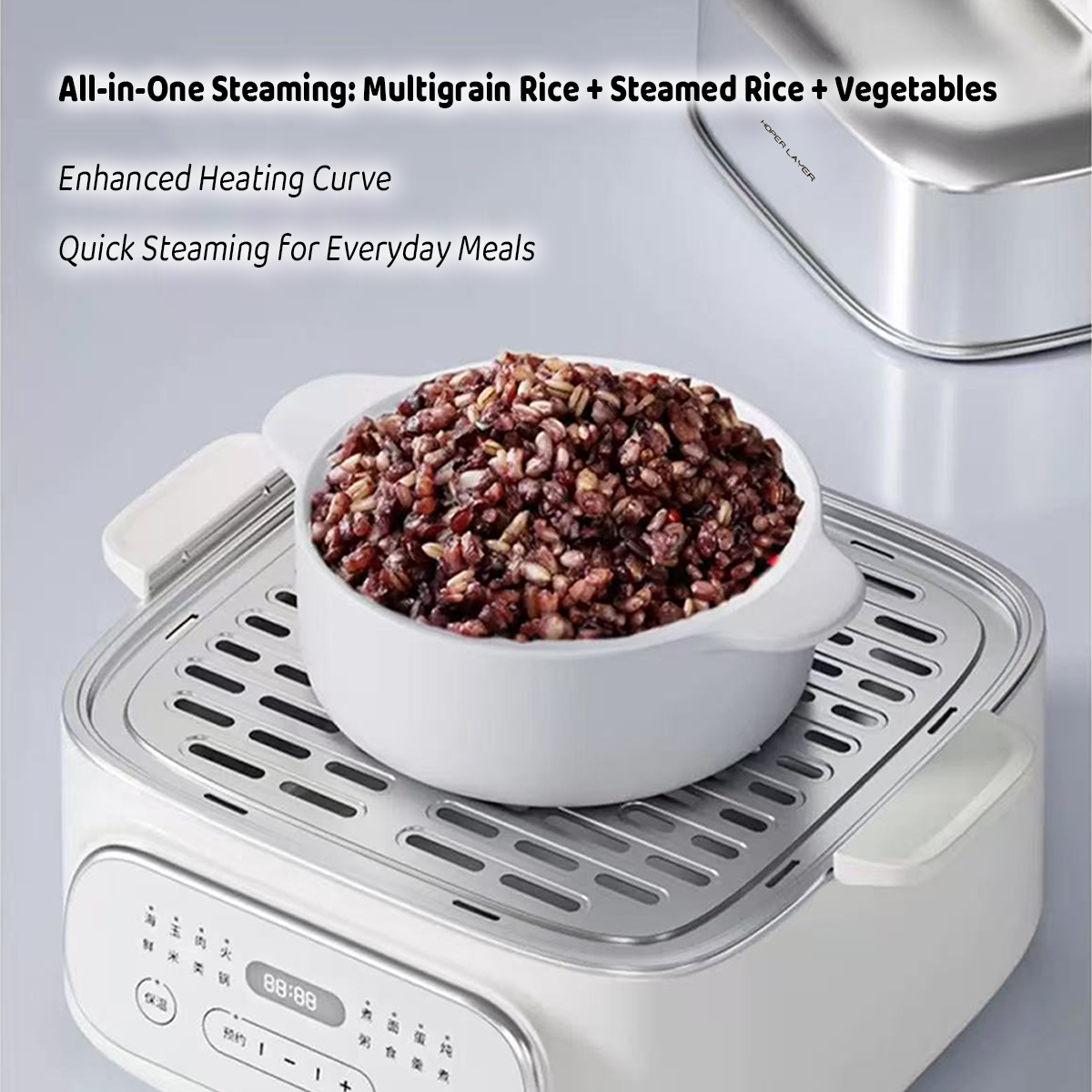 Hoper Layer Multifunctional Three-layer Stainless Steel Steamer AU Modeal V940-HG-179-01