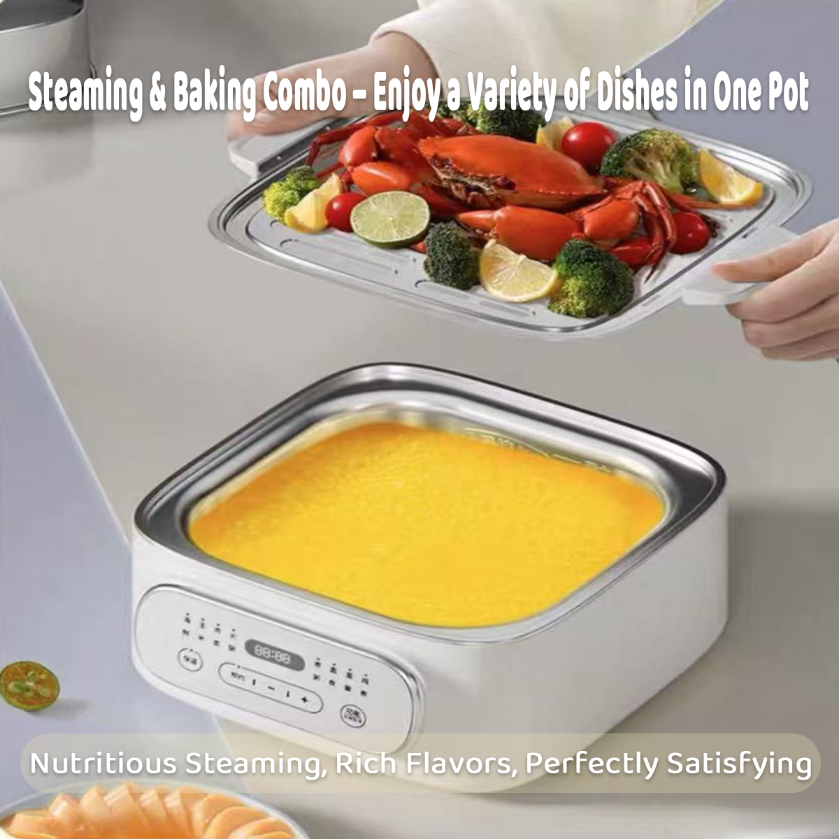 Hoper Layer Multifunctional Three-layer Stainless Steel Steamer AU Modeal V940-HG-179-01