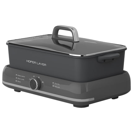 HOPER LAYER Electric Hot Pot 6L - Multifunctional Nonstick Cooker with Grill, Boil, Simmer & Fry Modes 2000W V940-HG-181-01