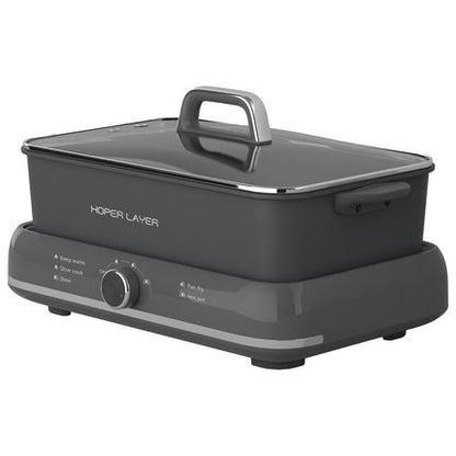 HOPER LAYER Electric Hot Pot 6L - Multifunctional Nonstick Cooker with Grill, Boil, Simmer & Fry Modes 2000W V940-HG-181-01
