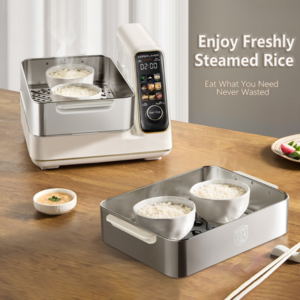 Hoper Layer Electric Food Steamer 16L Large Capacity 10 Second Start 24H Timer Independent Water Tank V940-HG180-01