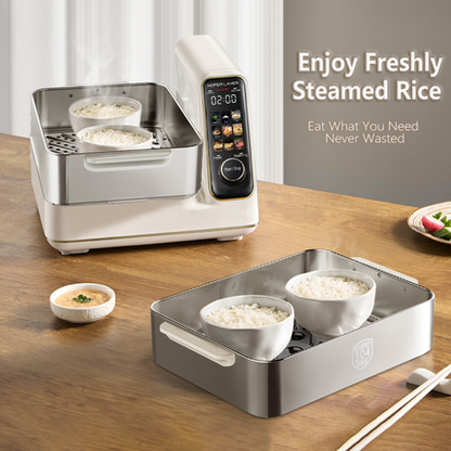 Hoper Layer Electric Food Steamer 16L Large Capacity 10 Second Start 24H Timer Independent Water Tank V940-HG180-01
