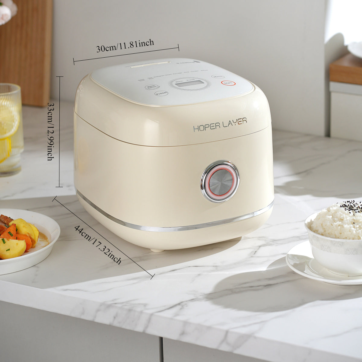 Hoper Layer 3L Portable Non-stick Rice Maker Smart Control Rice Cooker V940-HL-30WS01