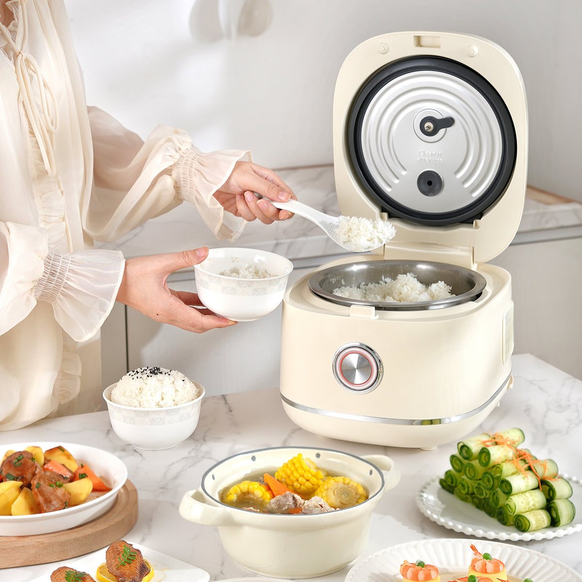 Hoper Layer 3L Portable Non-stick Rice Maker Smart Control Rice Cooker V940-HL-30WS01