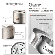 Hoper Layer 4L Electric Rice Cooker IH Heating Zero Coating Non-stick Technology V940-HL-IH40WS01