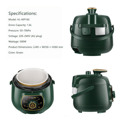 Hoper Layer Mini Electric Pressure Cooker - HL-MP160 3-Cup Small Rice Cooker V940-HL-MP160