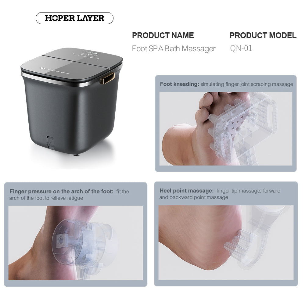 Hoper Layer Foot SPA Airbag Squeezing Foot Bath Massager Dry and Wet Dual-use QN-01 V940-QN-01