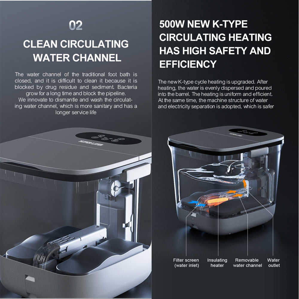Hoper Layer Circulating Heating Foot SPA Bath Massager Dry and Wet Dual-use WS-15 V940-WS-15