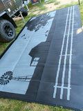 Country Grey 5m x 2.4m recycled poly mat V941-COUNTRYG5