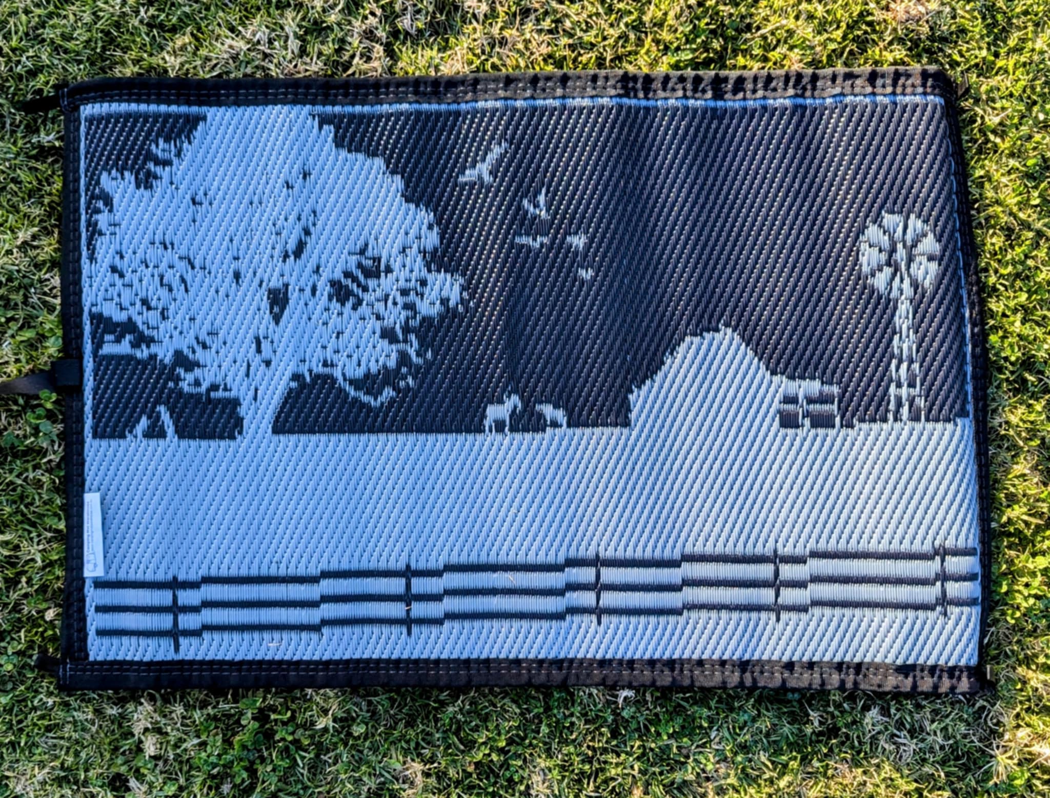 Country Grey 5m x 2.4m recycled poly mat V941-COUNTRYG5