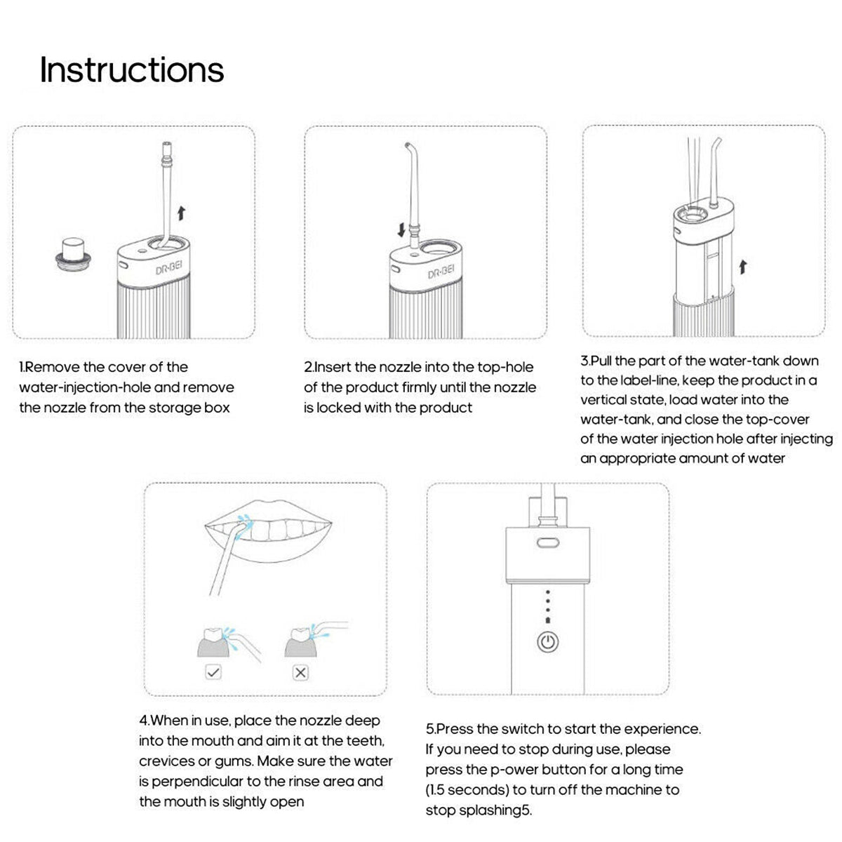 DR.BEI Portable Water Flosser GF3 V943-6970763913265