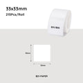 NiiMbot white label paper 33*33mm 215 Pcs For B21/B3S/B1 V943-B-PAPER-R3333-215