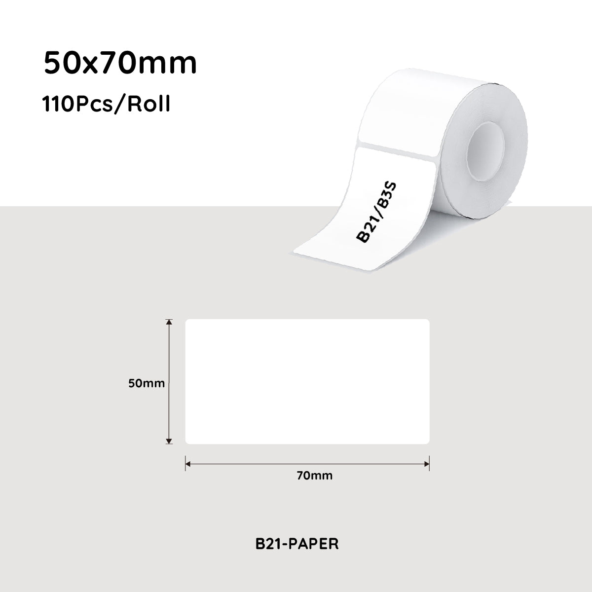 NiiMbot white label paper 50*70mm 110 Pcs For B21/B3S/B1 V943-B-PAPER-R5070-110