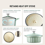 BUYDEEM CP521 Enameled Cast-Iron Dutch Oven V943-CP521-GREEN