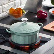 BUYDEEM Enameled Cast-Iron Dutch Oven V943-CP552-GREEN