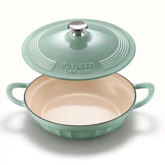 BUYDEEM CP581 Enameled Cast Iron Dutch Oven V943-CP581-28CM-GREEN