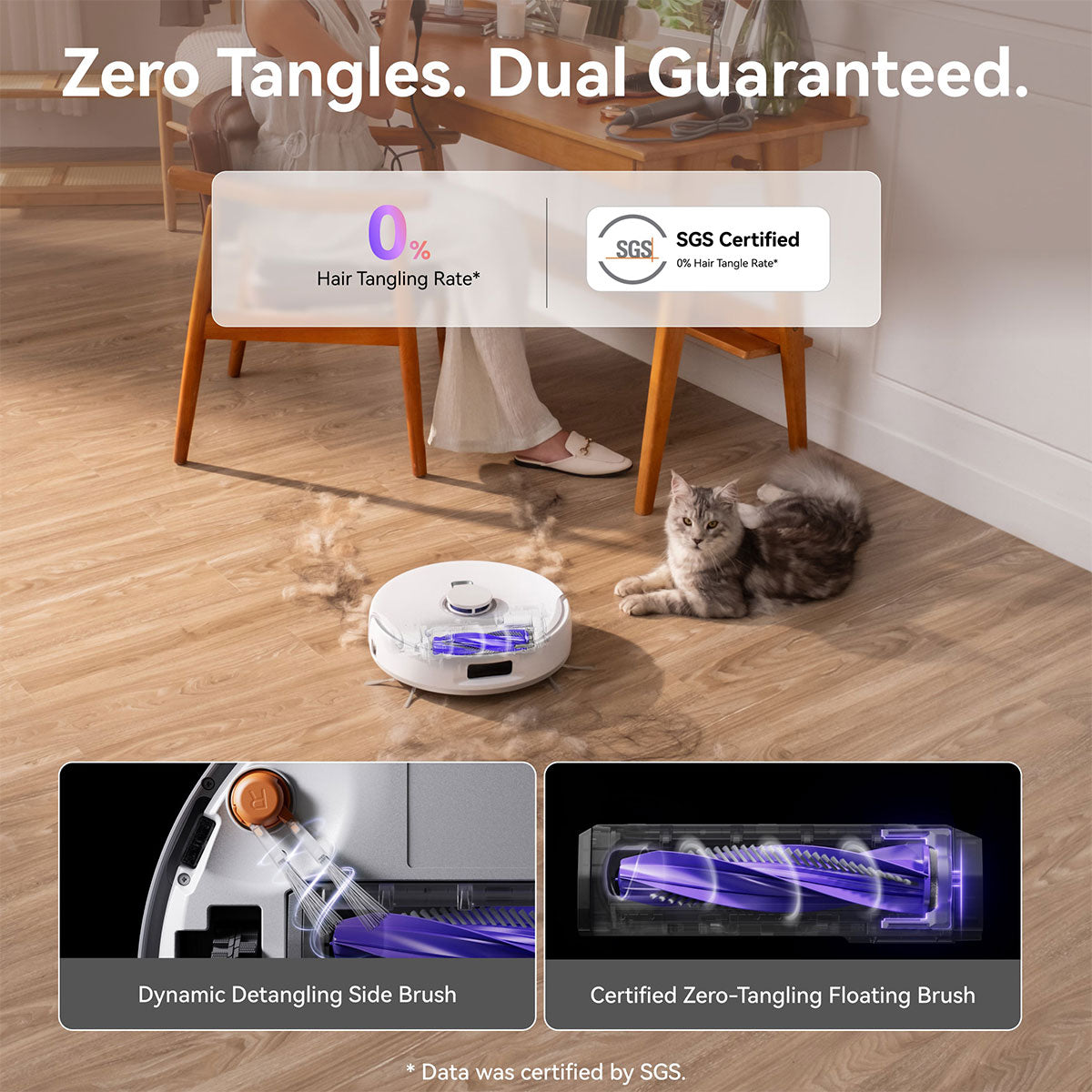 Narwal Freo Z10 Robotic Vacuum and Mop Cleaner - Covers Every Angle Without Any Tangles V943-FREO Z10