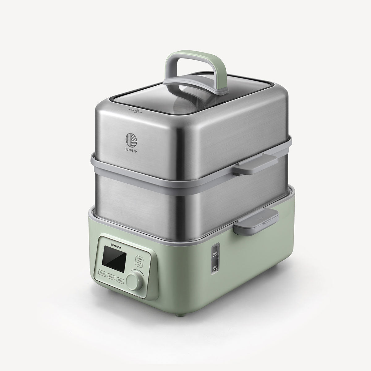 BUYDEEM Double Tier 10L Electric One Touch Digital Multifunctional Food Steamer V943-G56