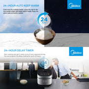 Midea 5L Rice Cooker Non-Stick Multi-functionality 24-Hour Auto Keep Warm V943-MB-FS5021W