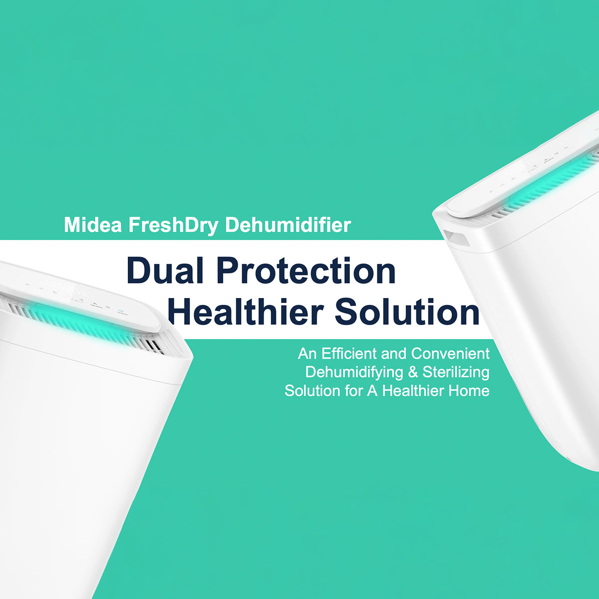 Midea FreshDry Dehumidifier Air Purifier 12L/Day with HEPA Filter Low Noise V943-MDDQ12