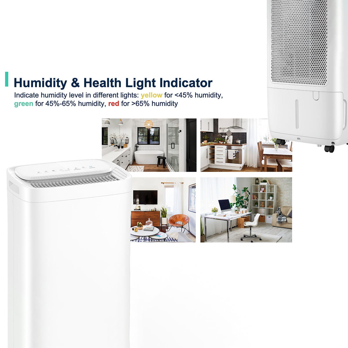 Midea FreshDry Dehumidifier Air Purifier 12L/Day with HEPA Filter Low Noise V943-MDDQ12