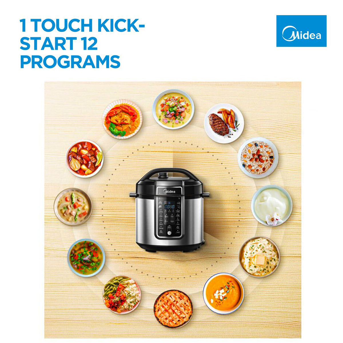 Midea 5.7L 12 Programs Pressure Cooker V943-MPC60010ADKH