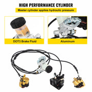 Go Kart Brake Master Cylinder Kit Go Kart Hydraulic Brake Kit Universal Go Karts Brake Kit Complete Including V952-02-08KDCSCTJ00001V0