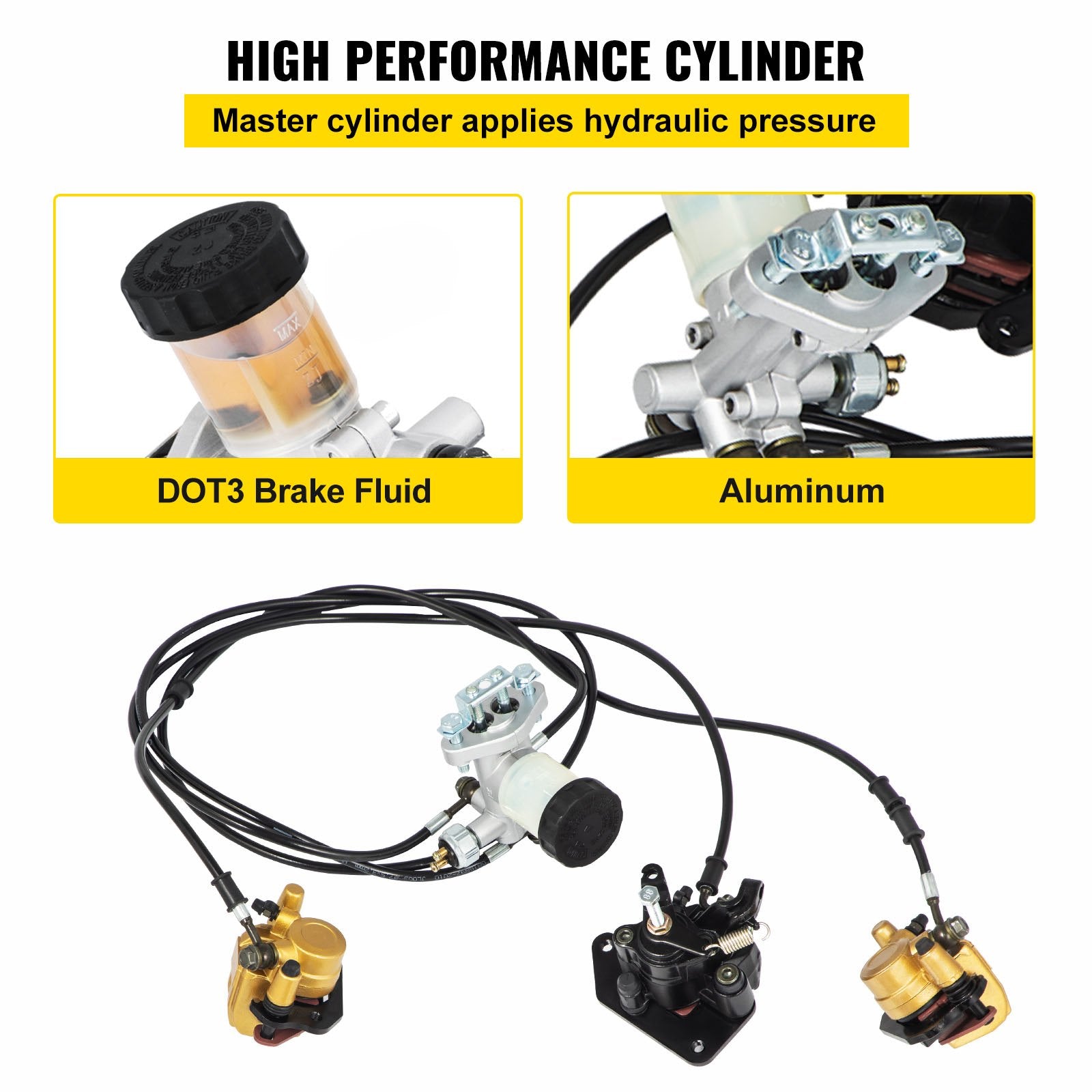 Go Kart Brake Master Cylinder Kit Go Kart Hydraulic Brake Kit Universal Go Karts Brake Kit Complete Including V952-02-08KDCSCTJ00001V0
