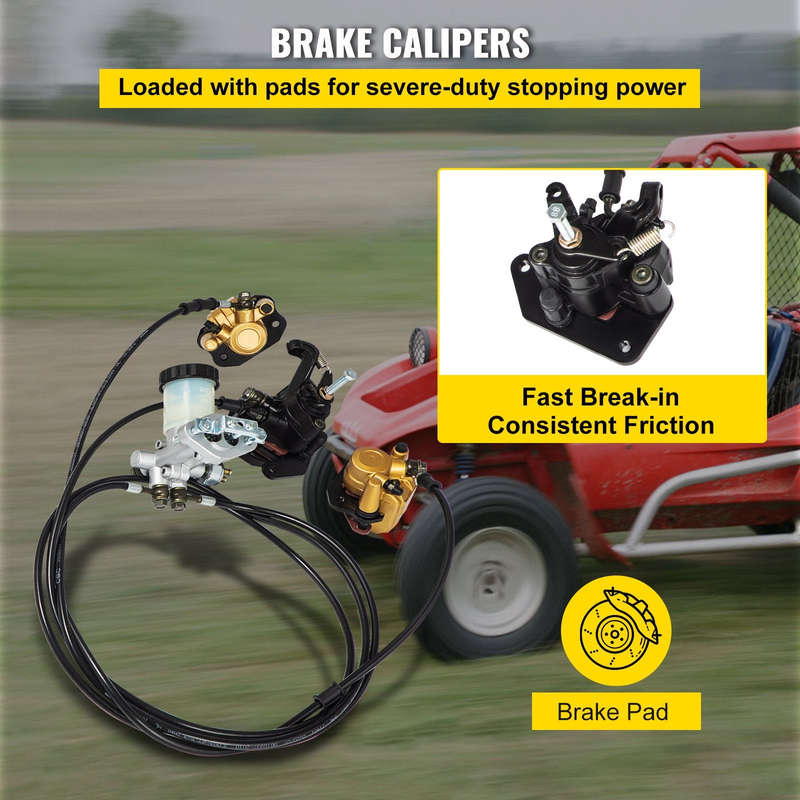 Go Kart Brake Master Cylinder Kit Go Kart Hydraulic Brake Kit Universal Go Karts Brake Kit Complete Including V952-02-08KDCSCTJ00001V0