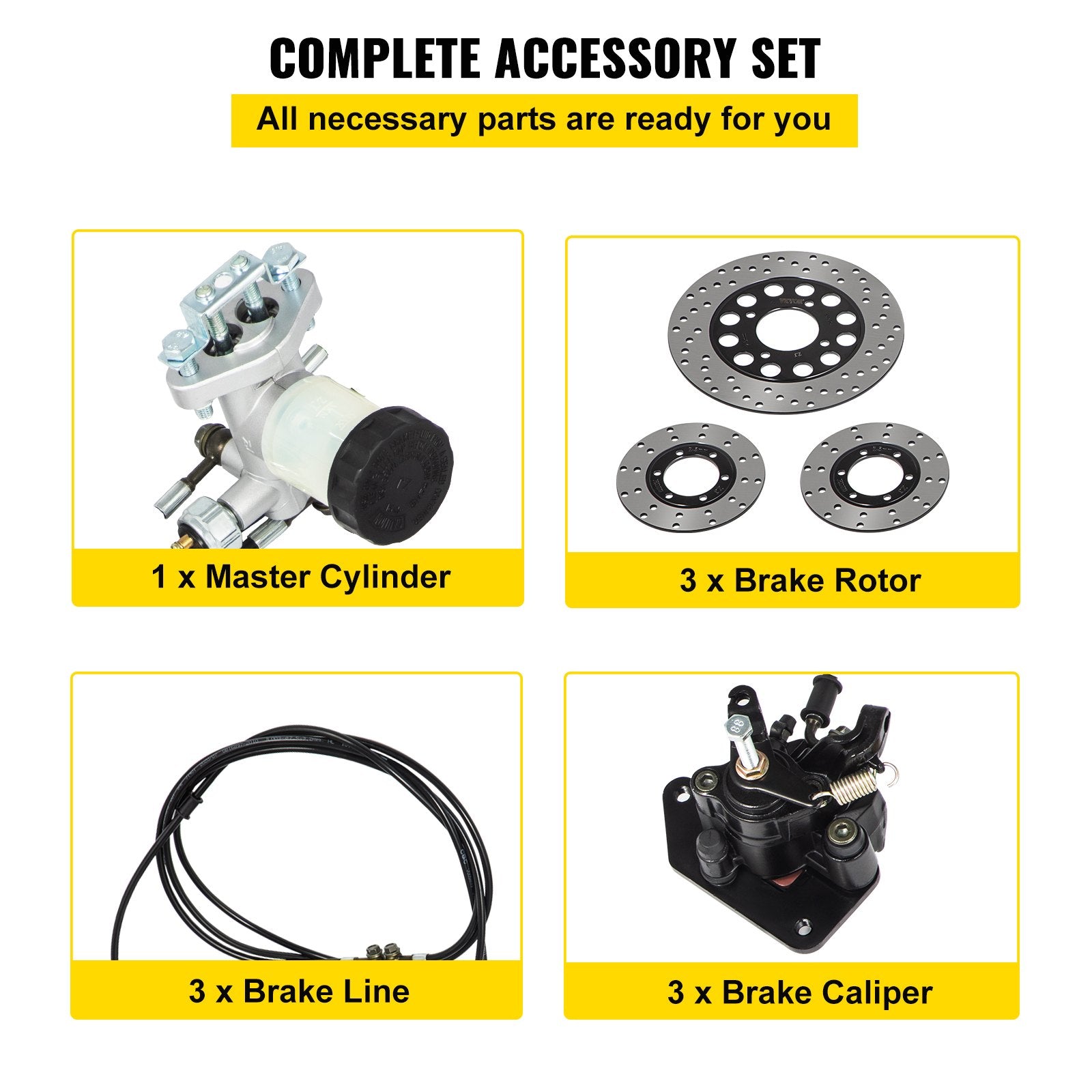 Go Kart Brake Master Cylinder Kit Go Kart Hydraulic Brake Kit Universal Go Karts Brake Kit Complete Including V952-02-08KDCSCTJ00001V0