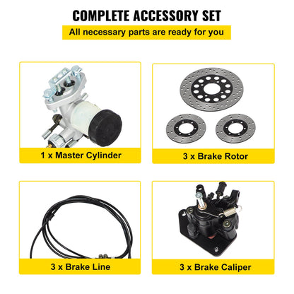 Go Kart Brake Master Cylinder Kit Go Kart Hydraulic Brake Kit Universal Go Karts Brake Kit Complete Including V952-02-08KDCSCTJ00001V0