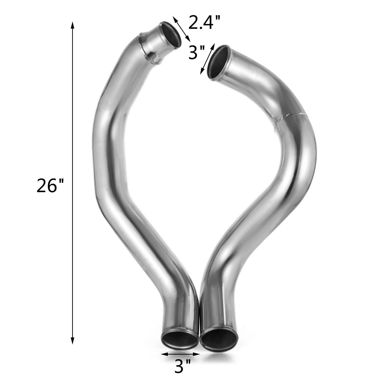 Turbo Intercooler Pipe & Boot Kit Silver for 03-07 Ford 6.0L Powerstroke Diesel V952-03-07YSFTZLQ00001V0