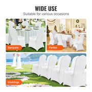 Stretch Spandex Folding Chair Covers, Universal Fitted Arched Front Cover, Removable Washable Protective V952-100PCSGXBSYT00001V0
