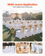 Stretch Spandex Folding Chair Covers, Universal Fitted Chair Cover, Removable Washable Protective Slipcovers, V952-100PCSQBHLYYT0001V0