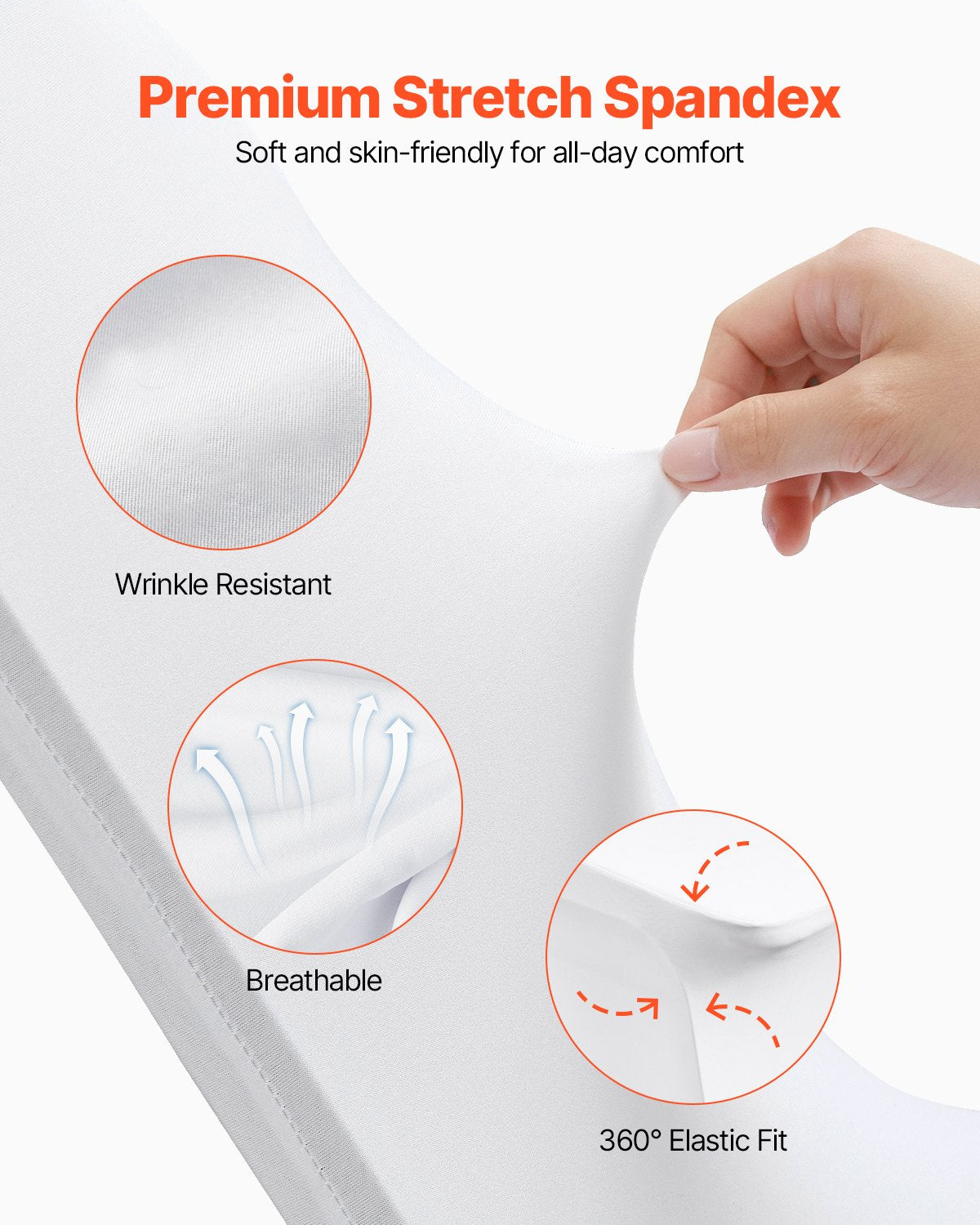 Stretch Spandex Folding Chair Covers, Universal Fitted Chair Cover, Removable Washable Protective Slipcovers, V952-100PCSQBHLYYT0001V0