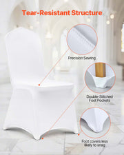 Stretch Spandex Folding Chair Covers, Universal Fitted Chair Cover, Removable Washable Protective Slipcovers, V952-100PCSQBHLYYT0001V0